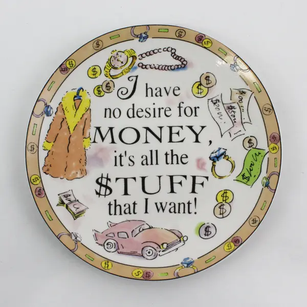 Lot Of 2 Home Essentials & Beyond Shopping Attitudes Collection Plates 6.25" Dia