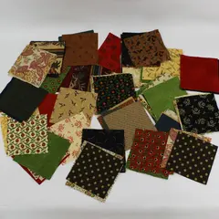 117 Pc Lot Warm and Earth Tone Quilting Squares 5" x 5"