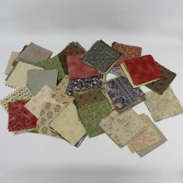 117 Pc Lot Warm and Earth Tone Quilting Squares 5" x 5"