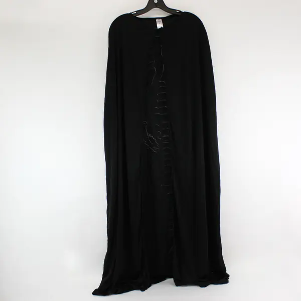 Black Skeleton Cape Halloween Costume Accessory Adult Size Large