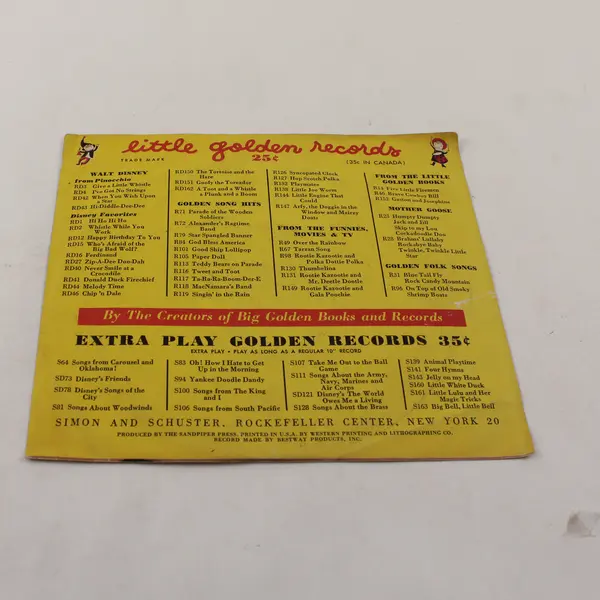 Walt Disney Golden Records “Goofy the Toreador” Yellow 7" Vinyl Record
