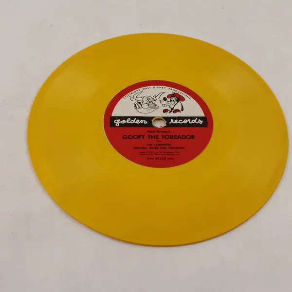 Walt Disney Golden Records “Goofy the Toreador” Yellow 7" Vinyl Record