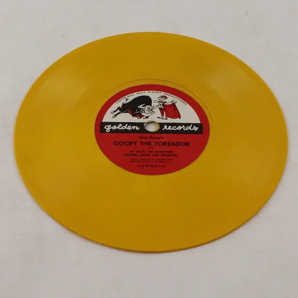 Walt Disney Golden Records “Goofy the Toreador” Yellow 7" Vinyl Record