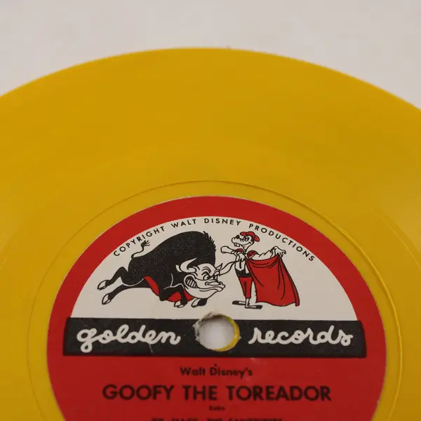 Walt Disney Golden Records “Goofy the Toreador” Yellow 7" Vinyl Record