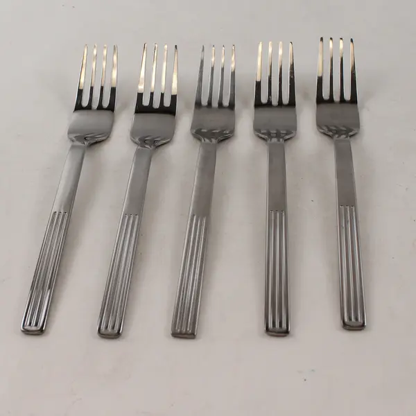 Set of 5 IKEA Stainless Steel Salad Forks 6-1/2"