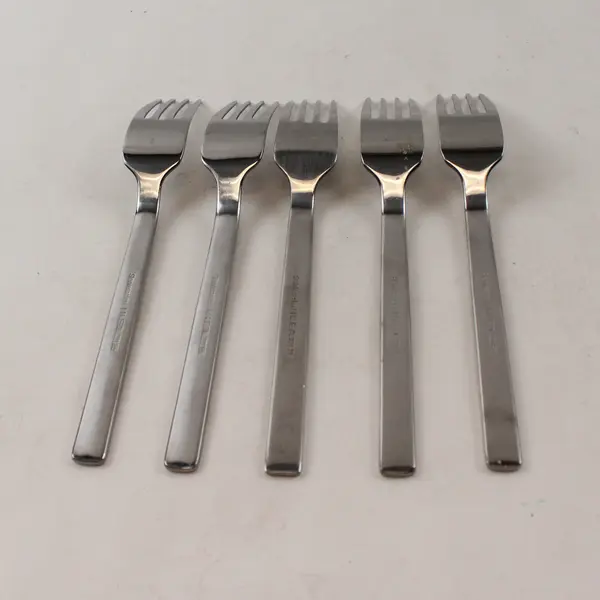 Set of 5 IKEA Stainless Steel Salad Forks 6-1/2"