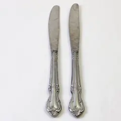 Set of 2 Salem Victoria Stainless Steel Dinner Table Knives 9 in