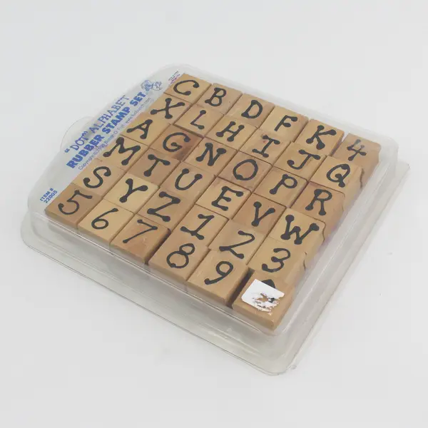 VTG 1998 Bunch O' Fun Dot Alphabet Rubber Stamp Set