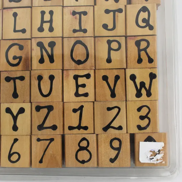 VTG 1998 Bunch O' Fun Dot Alphabet Rubber Stamp Set
