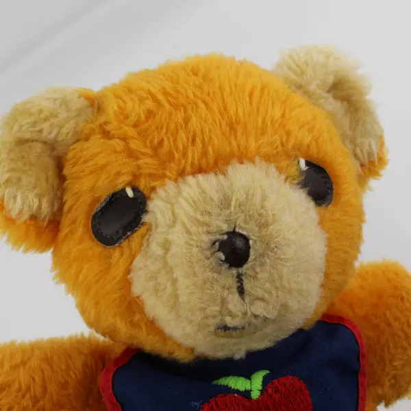 Vintage 1975 Fisher Price Freddy Teddy Bear W/ Apple Bib 