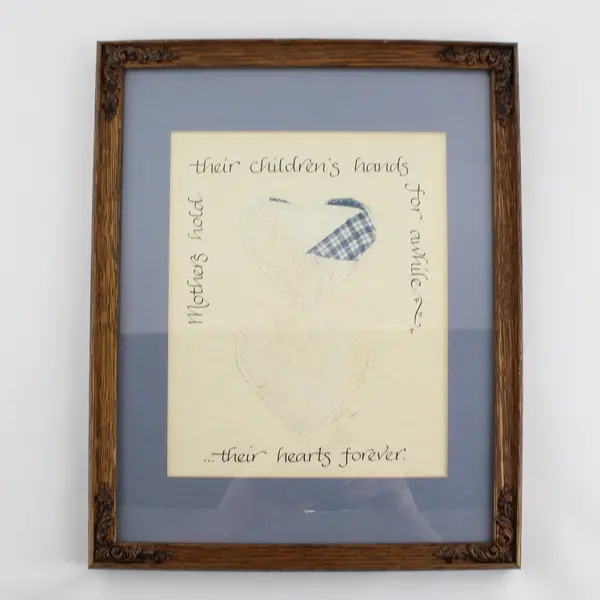 Handmade Framed and Mounted Print Mothers Hold Their Children's Hands Awhile ...