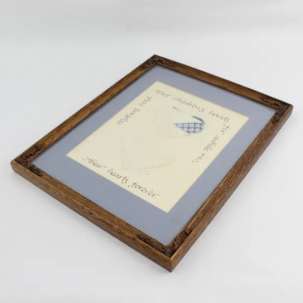 Handmade Framed and Mounted Print Mothers Hold Their Children's Hands Awhile ...