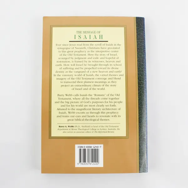 The Message of Isaiah On Eagles' Wings Barry G Webb 1996 Paperback Good