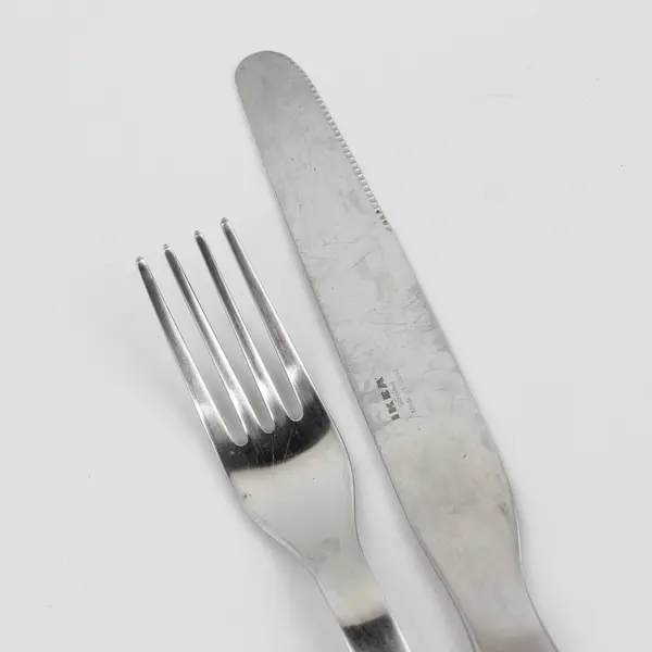 Set of 2 IKEA 365+ Stainless Steel Silverware Place Fork and Dining Knife