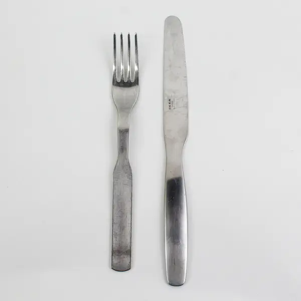 Set of 2 IKEA 365+ Stainless Steel Silverware Place Fork and Dining Knife