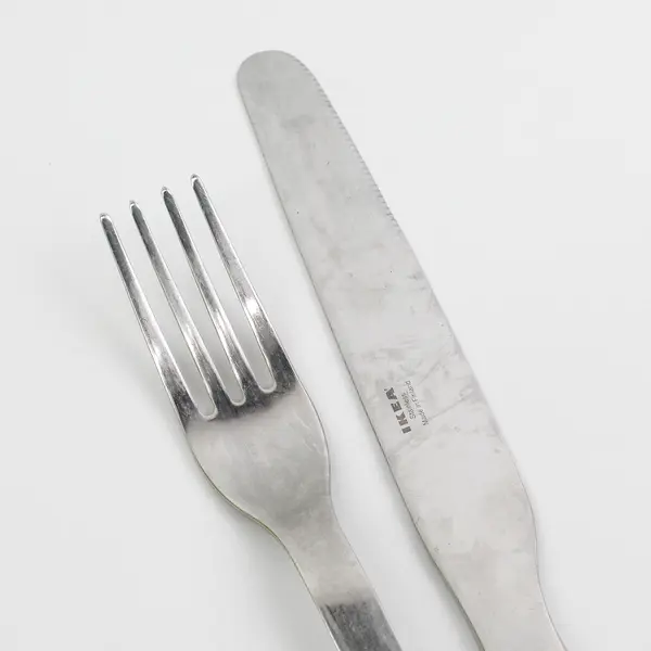 Set of 2 IKEA 365+ Stainless Steel Silverware Place Fork and Dining Knife