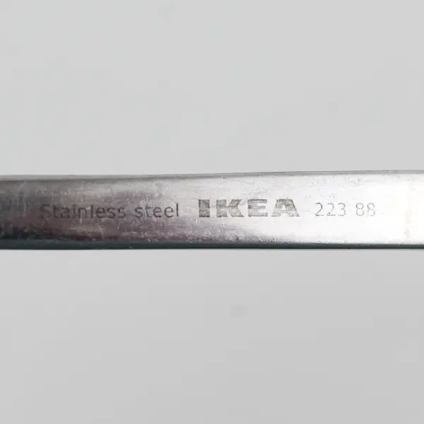 IKEA Stainless Steel Teaspoon Lard Pattern Glossy Flat Tip 