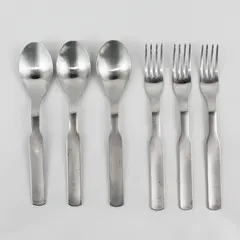 Set of 6 IKEA 365+ Stainless Steel Silverware  3 Dining Forks + 3 Soup Spoons