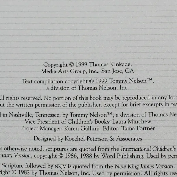 A Child's Garden of Verses Thomas Kinkade Artwork Compiled June Ford 1999 HC DJ