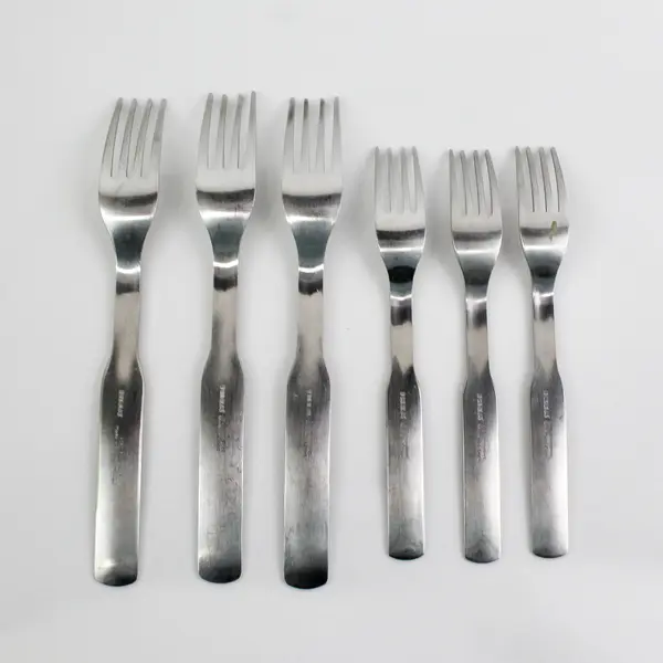 Set of 6 IKEA 365+ Stainless Steel Silverware 3 Dining Forks and 3 Salad Forks