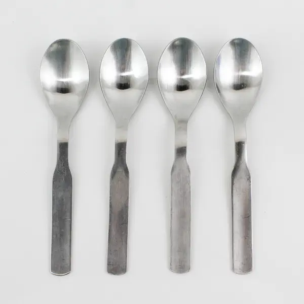 Lot of 4 IKEA 365+ Stainless Steel Silverware  Dining Soup Spoons