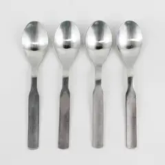 Lot of 4 IKEA 365+ Stainless Steel Silverware  Dining Soup Spoons