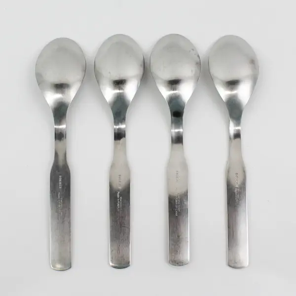 Lot of 4 IKEA 365+ Stainless Steel Silverware  Dining Soup Spoons