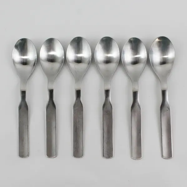 Lot of 6 IKEA 365+ Stainless Steel Silverware  Dining Soup Spoons