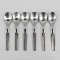 Lot of 6 IKEA 365+ Stainless Steel Silverware  Dining Soup Spoons