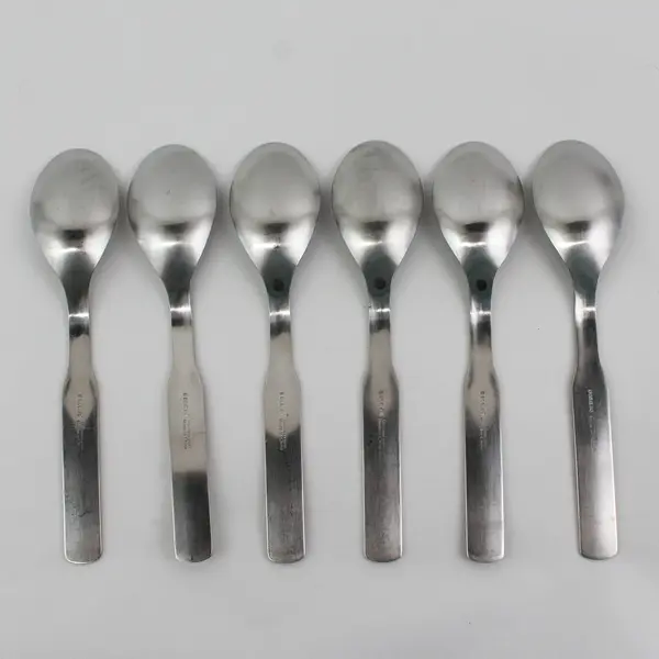 Lot of 6 IKEA 365+ Stainless Steel Silverware  Dining Soup Spoons