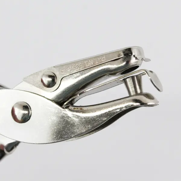Lot of 2 Vintage ACCO 74005 Chrome Single Hole Paper Punch - Tested