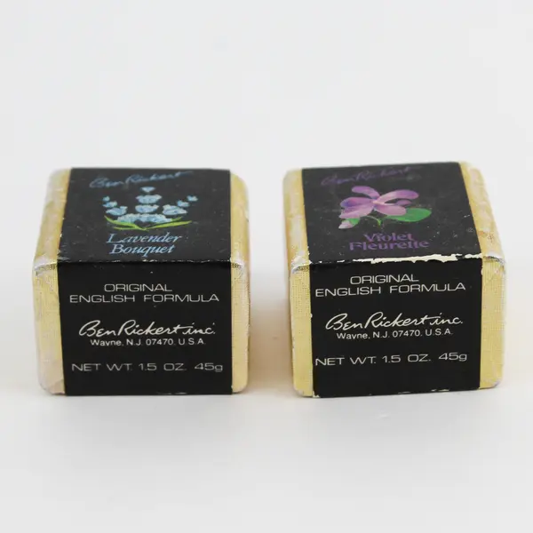 Lot of 2 Ben Rickert Vintage Bath Cubes, 1.5 oz. Each Violet & Lavender