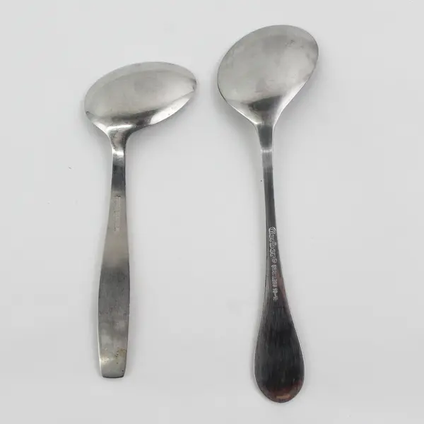 Set of 2 Mismatched Stainless Steel Medicine Feeding Spoons Gerber Herosil