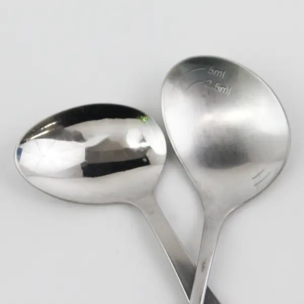 Set of 2 Mismatched Stainless Steel Medicine Feeding Spoons Gerber Herosil