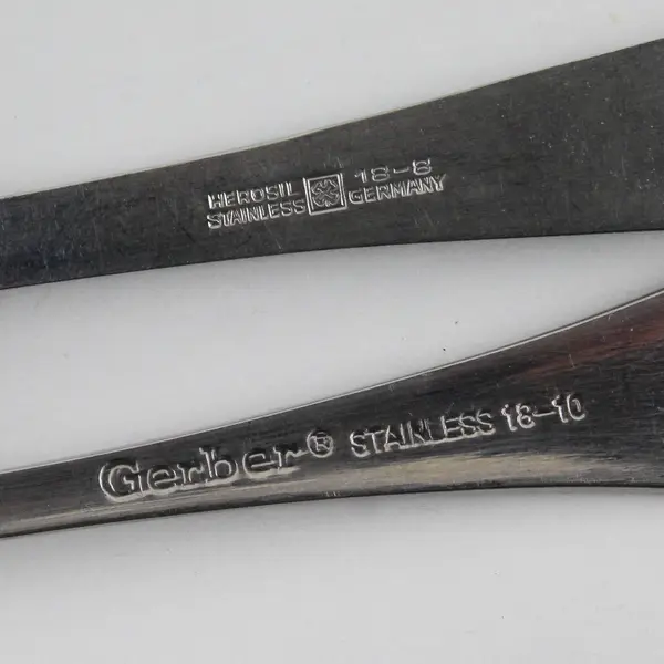 Set of 2 Mismatched Stainless Steel Medicine Feeding Spoons Gerber Herosil