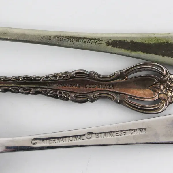 Lot of 3 Mismatched Stainless Steel Sugar Spoons Various Brands