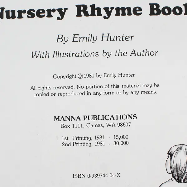 Vintage The Bible-Time Nursery Rhyme Book by Emily Hunter 1981 HC Illustrated