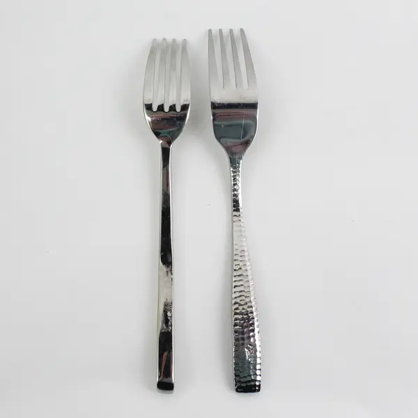 Lot of 2 Mismatched Stainless Steel Dining Dinner Place Forks Flatware
