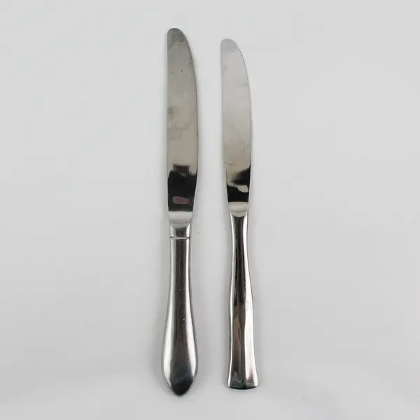 Lot of 2 Mismatched Stainless Steel Dining Dinner 9" Knives Flatware