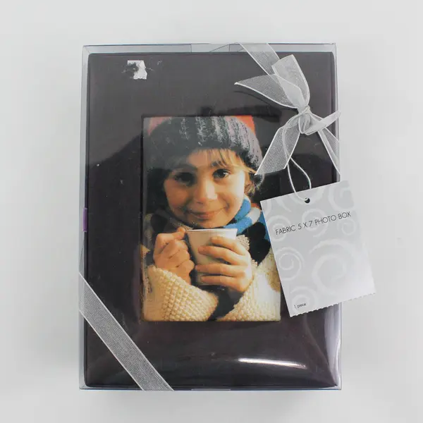 NWT Jo-Ann's 2004 Fabric 5x7 Photo Box - Deep Purple - Never Used New in Box