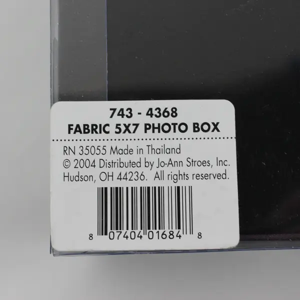 NWT Jo-Ann's 2004 Fabric 5x7 Photo Box - Deep Purple - Never Used New in Box