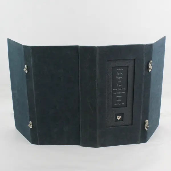 New Seasons Christian Faith Blue Velvet Quad-Folding Photo Album 5x7/152 Slots