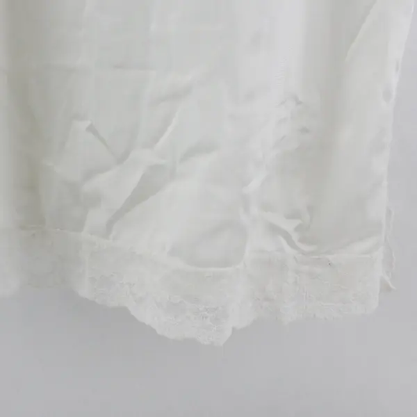 Vtg 60s Movie Star Women's Size 38 Off White Nightgown Lace Trim Slip Dress