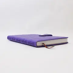 Unbranded Purple Cross Decal Faux Leather Lined Notebook w/Magnetic Snap Clasp
