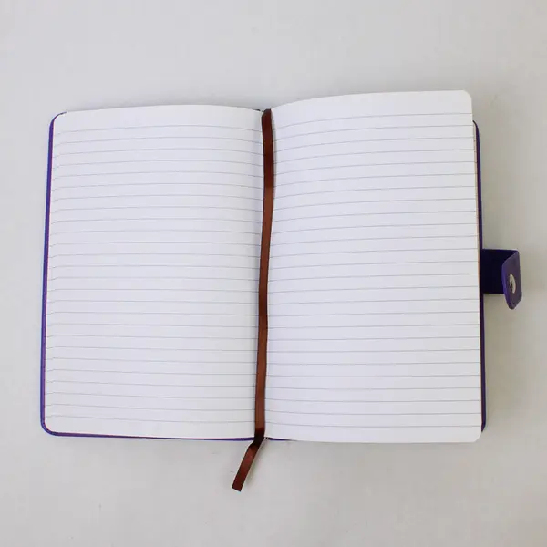 Unbranded Purple Cross Decal Faux Leather Lined Notebook w/Magnetic Snap Clasp