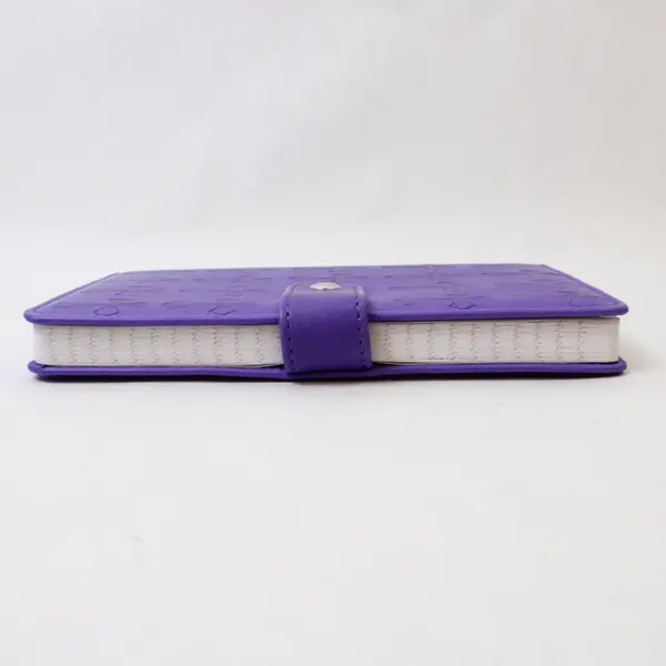 Unbranded Purple Cross Decal Faux Leather Lined Notebook w/Magnetic Snap Clasp