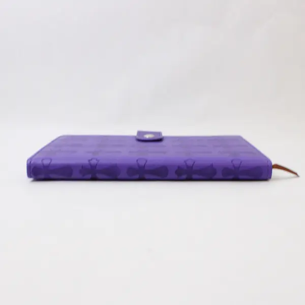 Unbranded Purple Cross Decal Faux Leather Lined Notebook w/Magnetic Snap Clasp