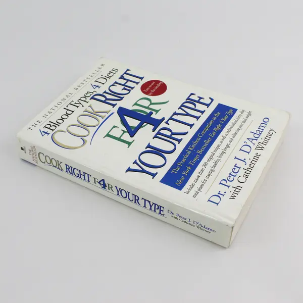 Cook Right 4 Your Type Peter J D'Adamo Catherine Whitney 2000 Paperback
