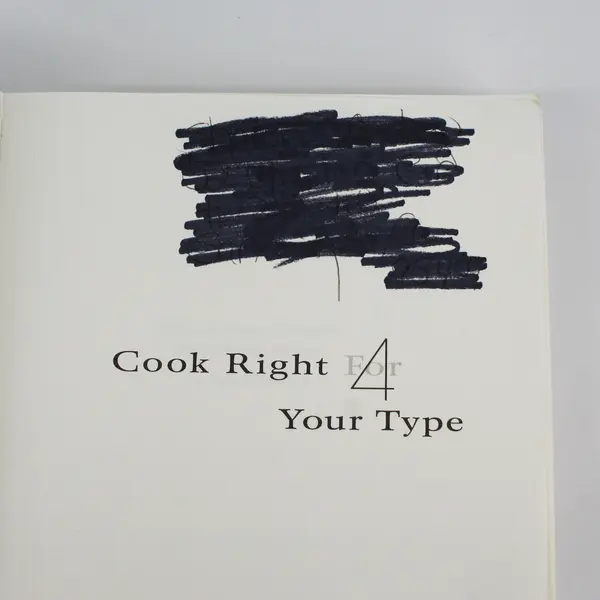 Cook Right 4 Your Type Peter J D'Adamo Catherine Whitney 2000 Paperback