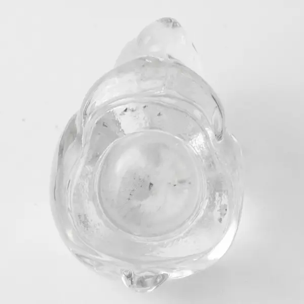 Unbranded Cute Clear Art Glass Bunny/Rabbit Figurine Candle Holder 2.5" Long